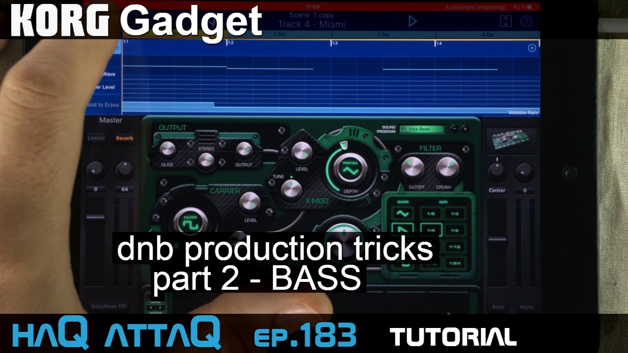 KORG Gadget dnb Production Tricks │ Part 2 Bass - haQ ...