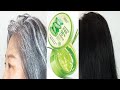 White hair to black hair naturally in 2 minutes | White hair to black with aloe vera