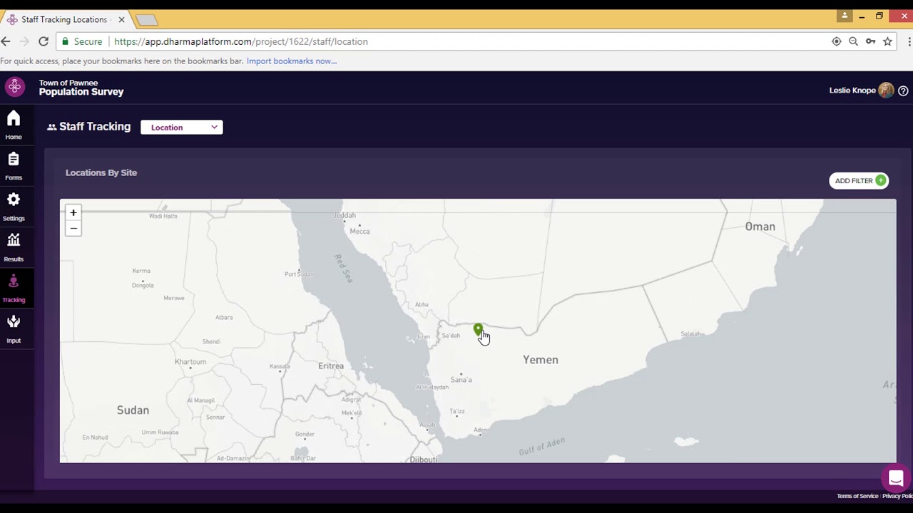 Staff Tracking on Dharma