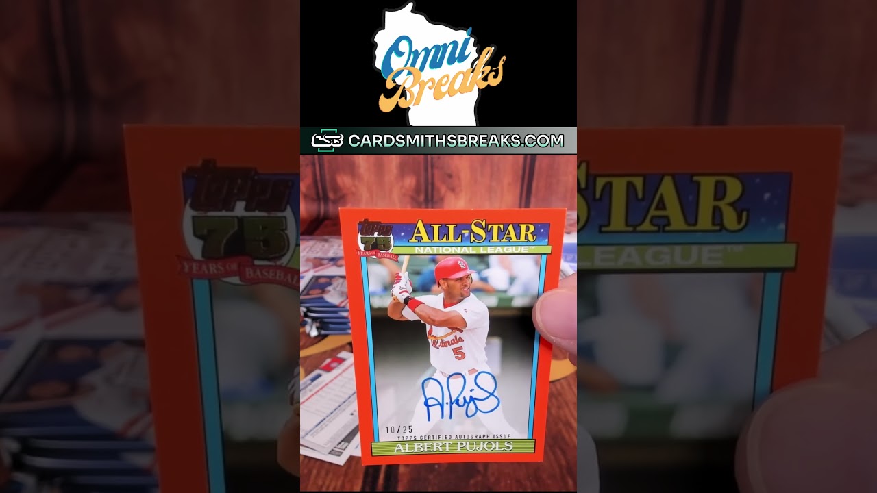 26 Topps Series 2 Albert Pujols Auto Orange #baseballcards #topps #tradingcards #fanatics #thehobby