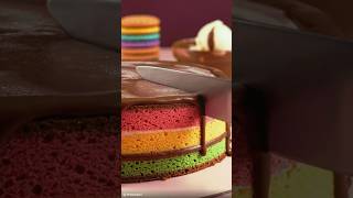 [4K][ASMR] Italian Rainbow Cookie Ice Cream Cake – Colorful &amp; Irresistible! #oddlysatisfying