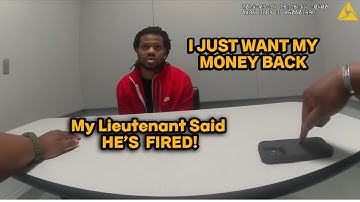Sgt Interviews Detainee About The Investigation Of Officer Attempting To Take His Money