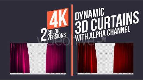 Pink & Red Curtains Open | Motion Graphics - Envato elements