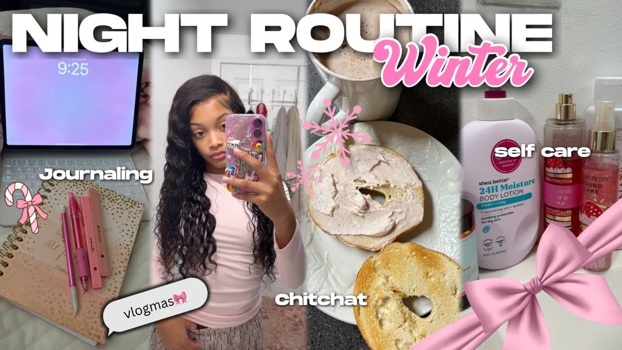 COZY WINTER NIGHT ROUTINE | self-care, journaling, hot cocoa, chitchat ...