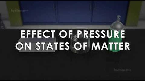 Effect of Pressure on different states of Matter...