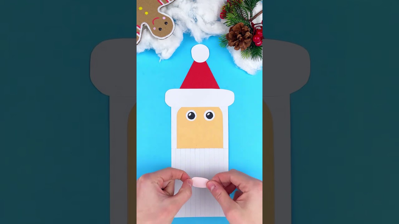 🎅 Let's Make a Paper Santa 🎄 Paper Santa Claus for Christmas