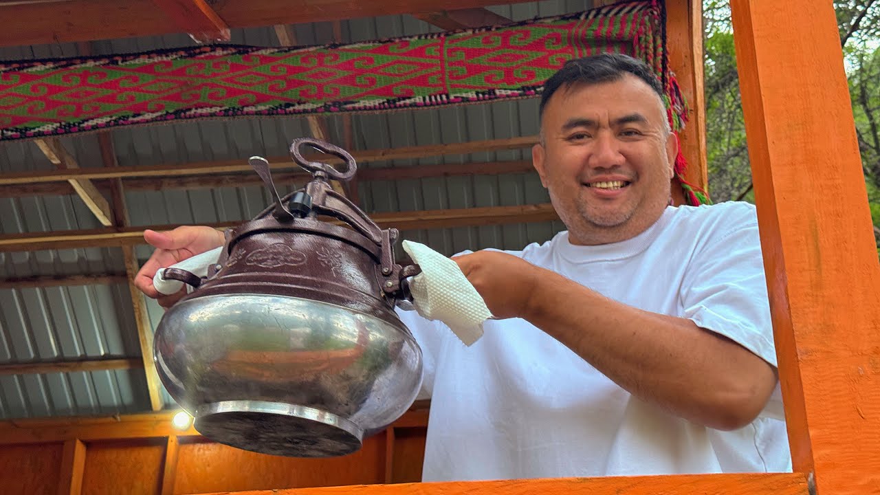 НАШУМЕВШЕЕ МЯСО В АФГАНСКОМ КАЗАНЕ В ГОРАХ, В ГОРОДЕ +40, БАРАНИНА ТУШЕННАЯ В КАЗАНЕ