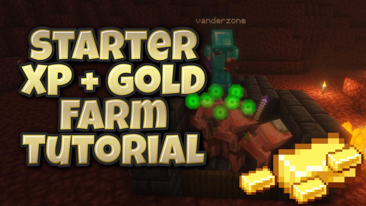 Minecraft Easy Starter XP + Gold Farm Tutorial - No Redstone (Survival ...