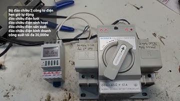 Bộ đảo chiều 2 công tơ điệnhẹn giờ tự độngđảo chiều điện lướiđảo chiều điện sinh hoạtđảo chiều