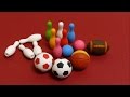 Kawaii Eraser from Japan - Bowling Set, Soccer Ball, Baseball & Basketball