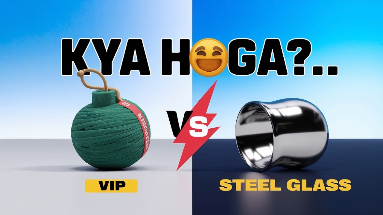 Kya Hoga Agar Ek Steel Glass Mein VIP Pathaka Phode? 🤯 | Shocking Result! 💥