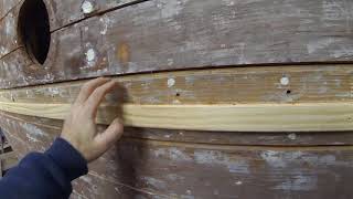 Carvel planking - seam splines - part 1