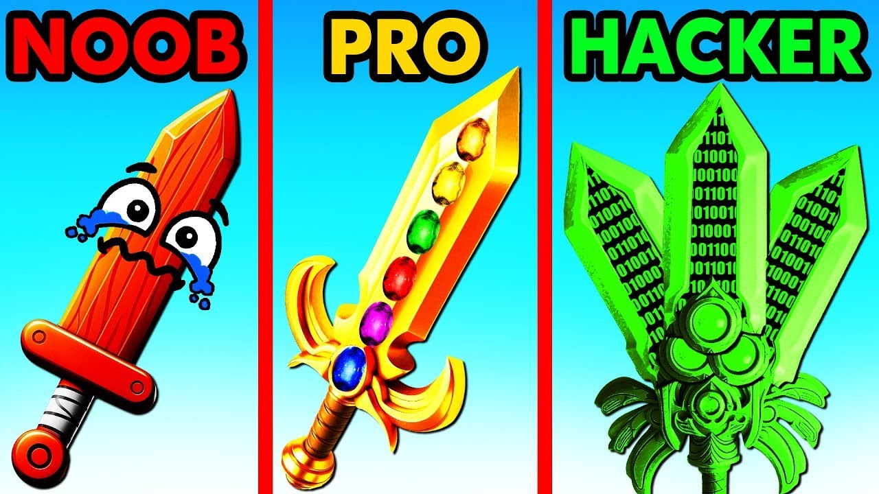GIRA LA ESPADA NOOB vs PRO vs HACKER