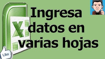 como ingresar datos en varias hojas a la vez