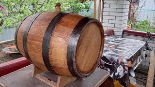 Oak barrel 100 years | DIY Oak Barrel Restoration | How to make a wooden barrel with your own hands