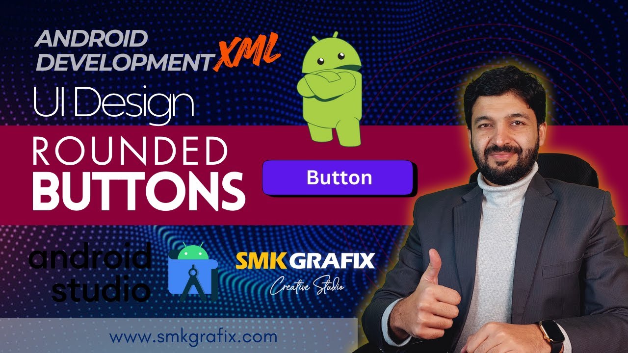 Design Custom Button with Rounded corners in Android Studio XML - Class ...
