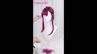 [Tutorial] DokiDoki Game Honkai: Star Rail Cosplay Kafka Wig Long Straight Purple Hair