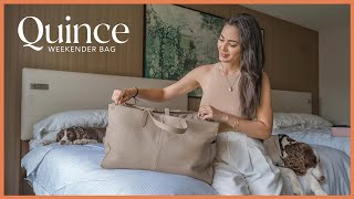 Quince's Italian Leather Triple Compartment Weekender Bag Review
