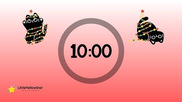Christmas Cats – 10 Minutes Countdown Timer With Upbeat Festive Music | Fun Holiday Classroom Timer