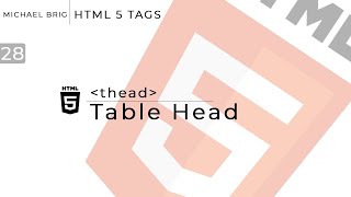 HTML Tags - Table Head