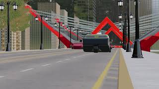 Uçan Araba Ve Şehir Animasyonu