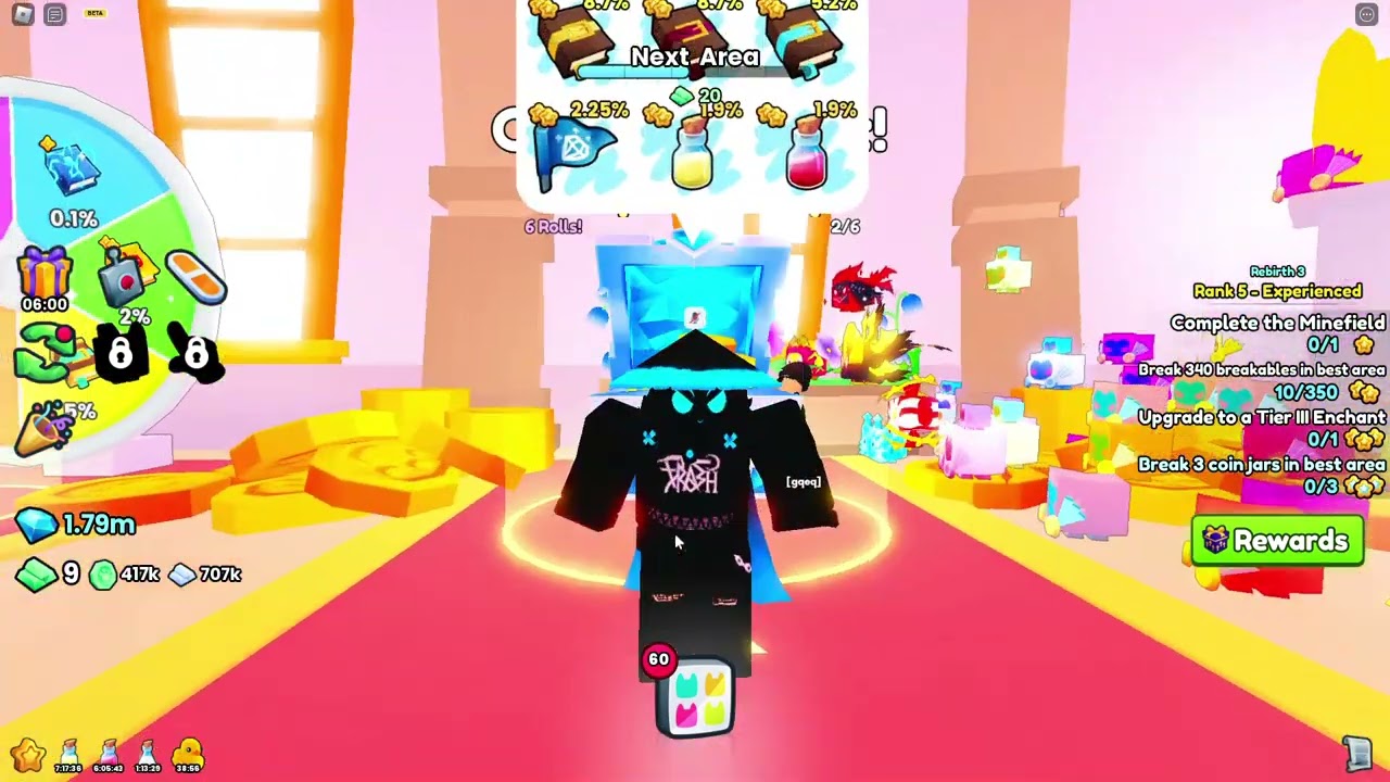 Unboxing the crystal chest with 100 Crystal KEYS in Pet Simulator 99!