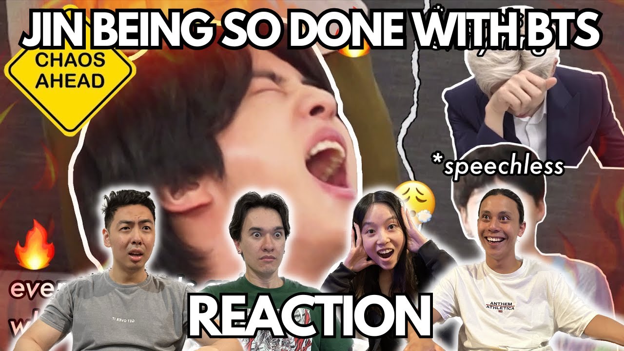 Джин так устал от BTS и ругает их уже 14 минут подряд | никто не может спорить с РЕАКЦИЕЙ Джина!!