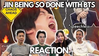 JIN being so done with BTS & scolding them for 14min straight | no one can argue with Jin REACTION!!