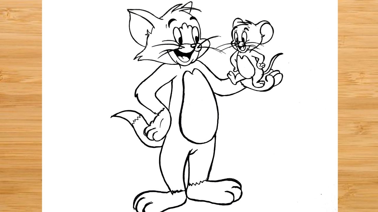 How to Draw Tom and Jerry Step by Step | Easy Tom and Jerry Drawing ...
