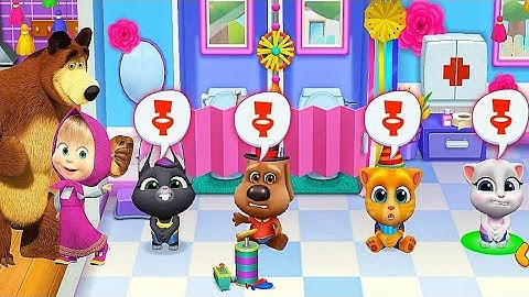 My Talking Tom Friends#157। My Talking Tom Friends house with Tom। Angela। Hank। Ginger। Ben & Becca
