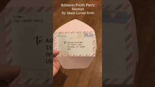 Editable Tooth Fairy Receipt & Envelope Set by Madi Loves Kiwi
