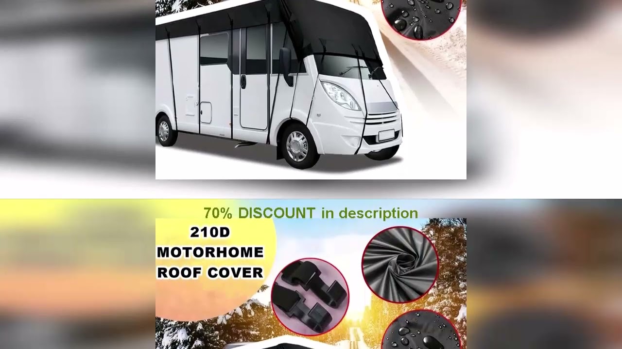 A must-have product! RV Roof Protective Cover Portable Motorhome Camper Caravan Top Tarp Cover Fol