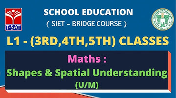 SIET Bridge Course || L1 (III, IV, V) || Maths : Shapes & Spatial Understanding (U/M)