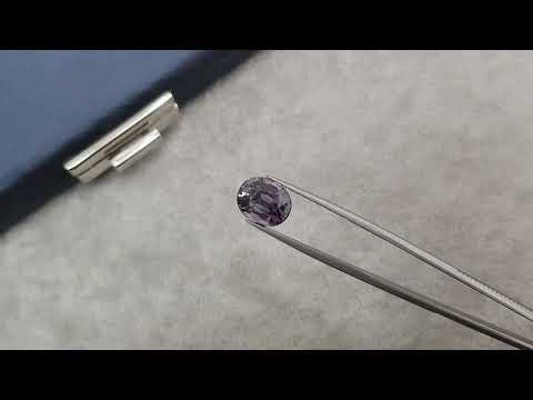 Intense purple gray spinel in oval cut 7.88 ct, Burma Video  № 1