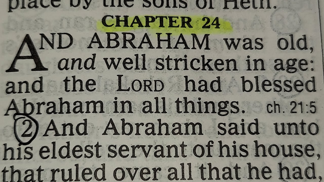 GENESIS Chapter 24. // THE OLD TESTAMENT // 📖 HOLY BIBLE KJV KING JAMES ...