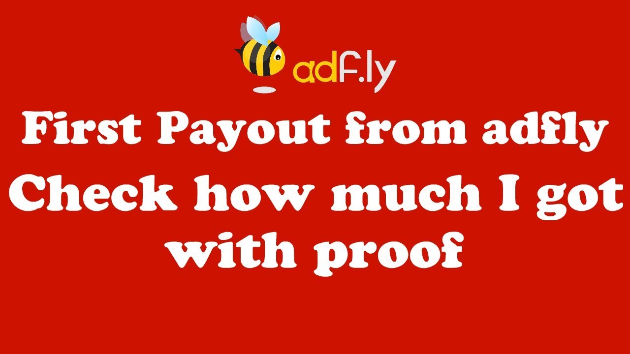 Got My First Payout from adfly with proof