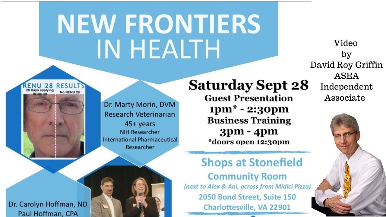 Dr. Marty Morin DVM presentation Sept 28 ASEA Redox Cell Signaling Molecules