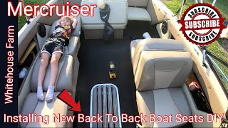 Installing New Back To Back Boat Seats DIY