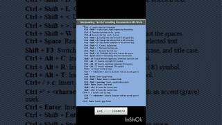 Manipulating Taxt And Formatting  Documents  in Ms Word ..#shortcut #shorts