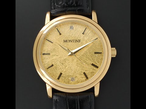Video c2015 Montine men's watch with 24k gold leaf and... - youtube