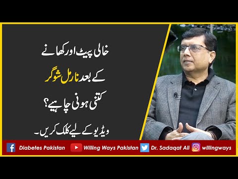 خالی پیٹ اور کھانے کے بعد نارمل شوگر کتنی ہونی چاہیے 