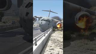 C-17 Lands On Highway Without Landing Gear #shorts