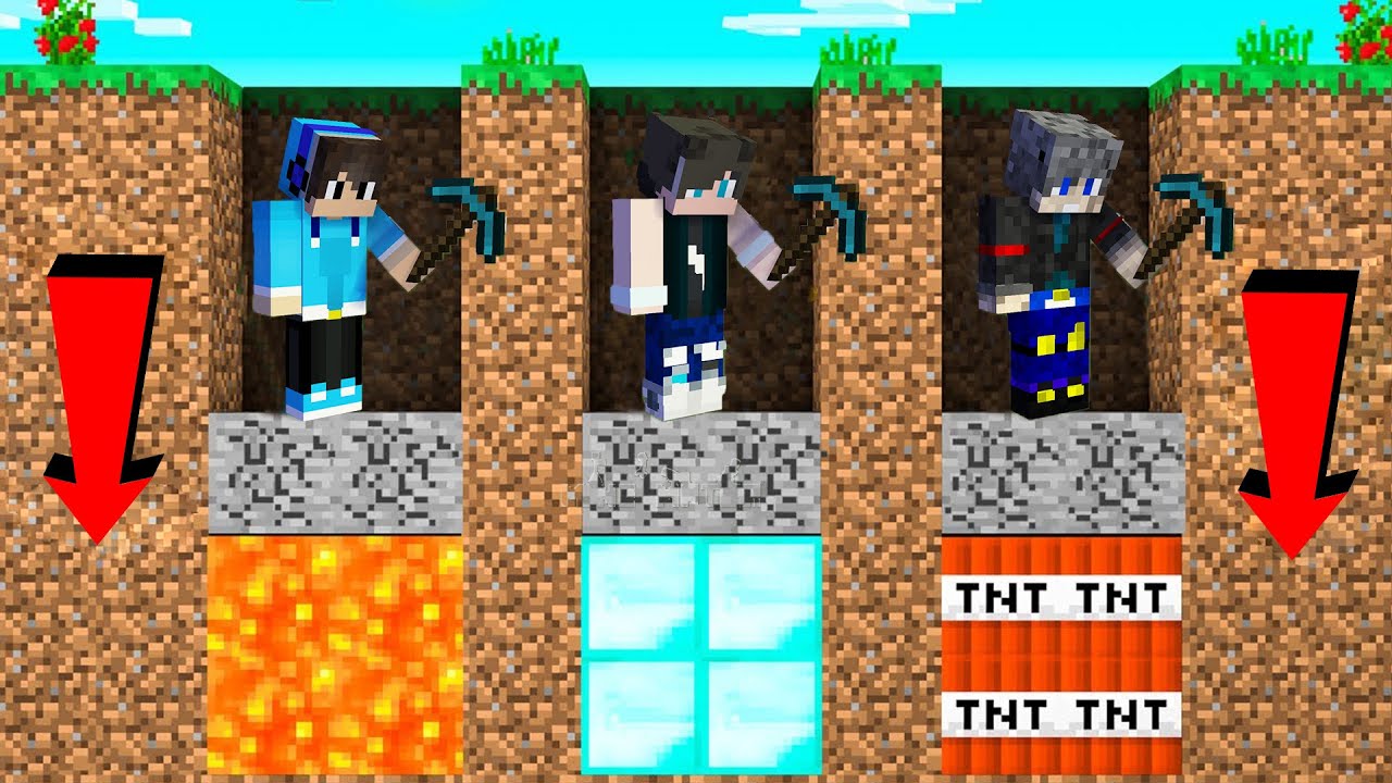 Dig Straight Down CHALLENGE !! | Minecraft