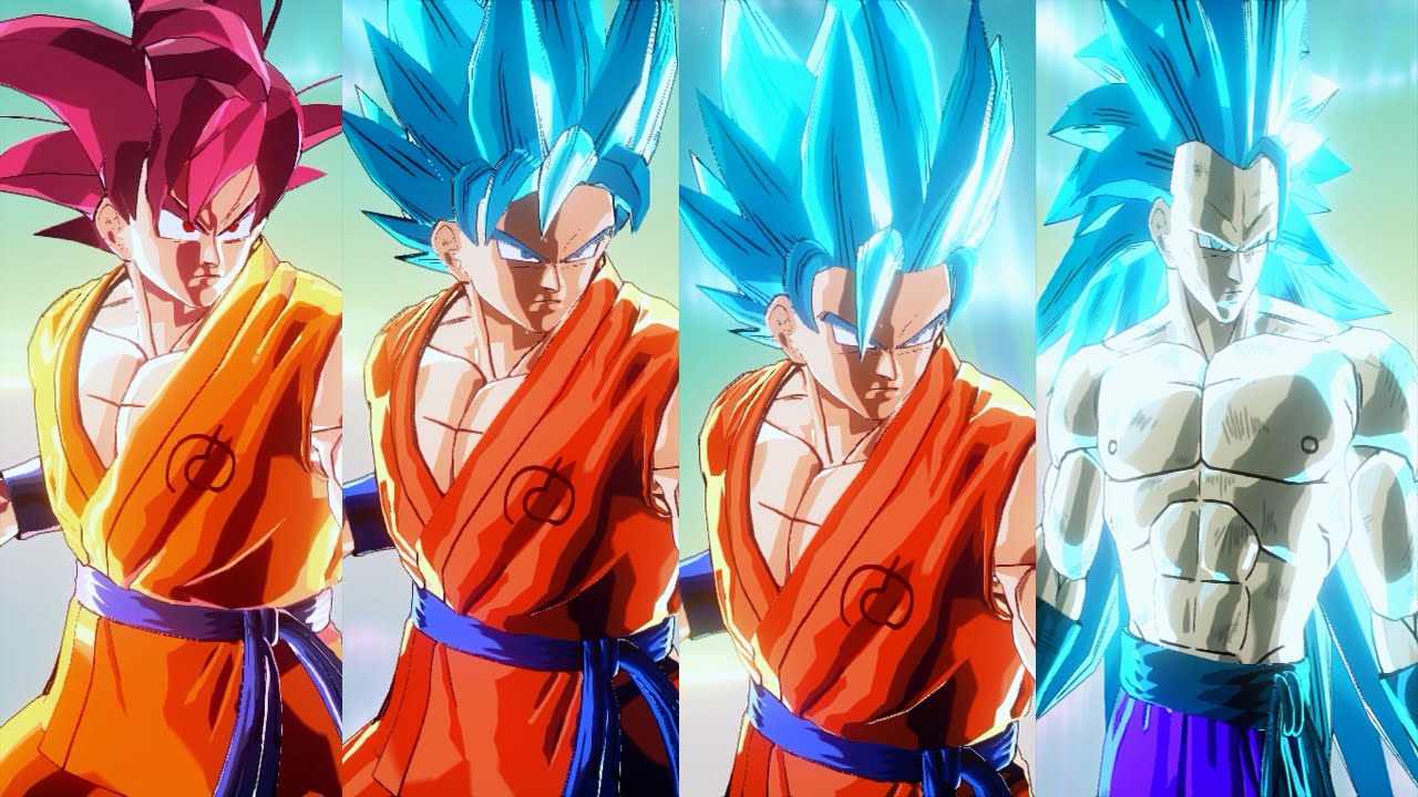 Goku transformable Super Saiyan Blue 1 – 2 – 3 – Xenoverse Mods