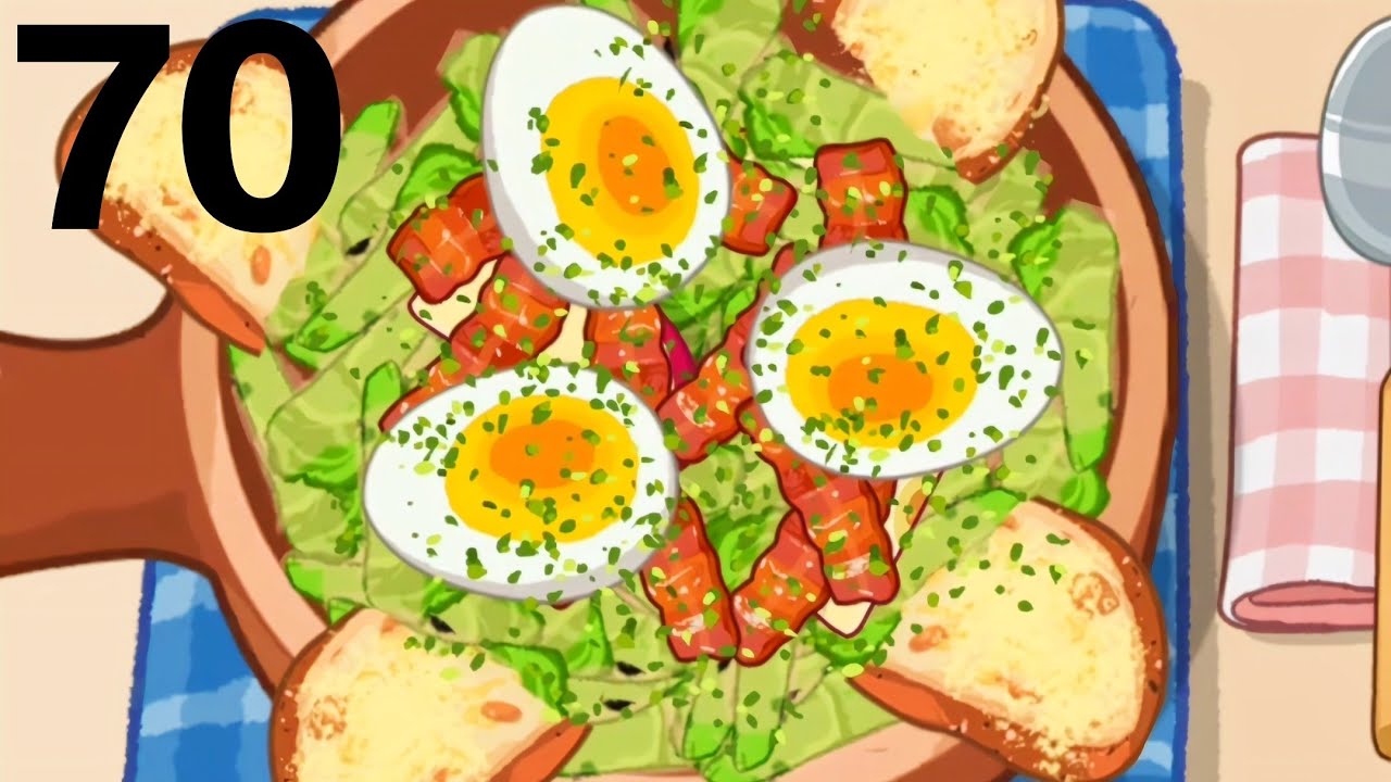 Cookingdom Level 70 - Recipe No 70 | Lyonnaise Salad | Gameplay Walkthrough Solution