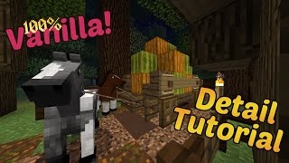Minecraft Detail Tutorial : Horse and Cart (100% Vanilla)