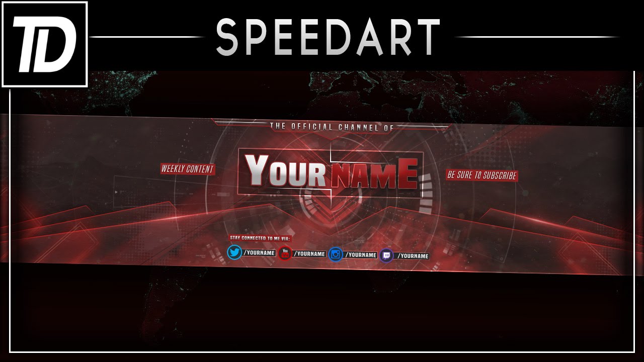 Futuristic YouTube Banner | Photoshop Speed Art