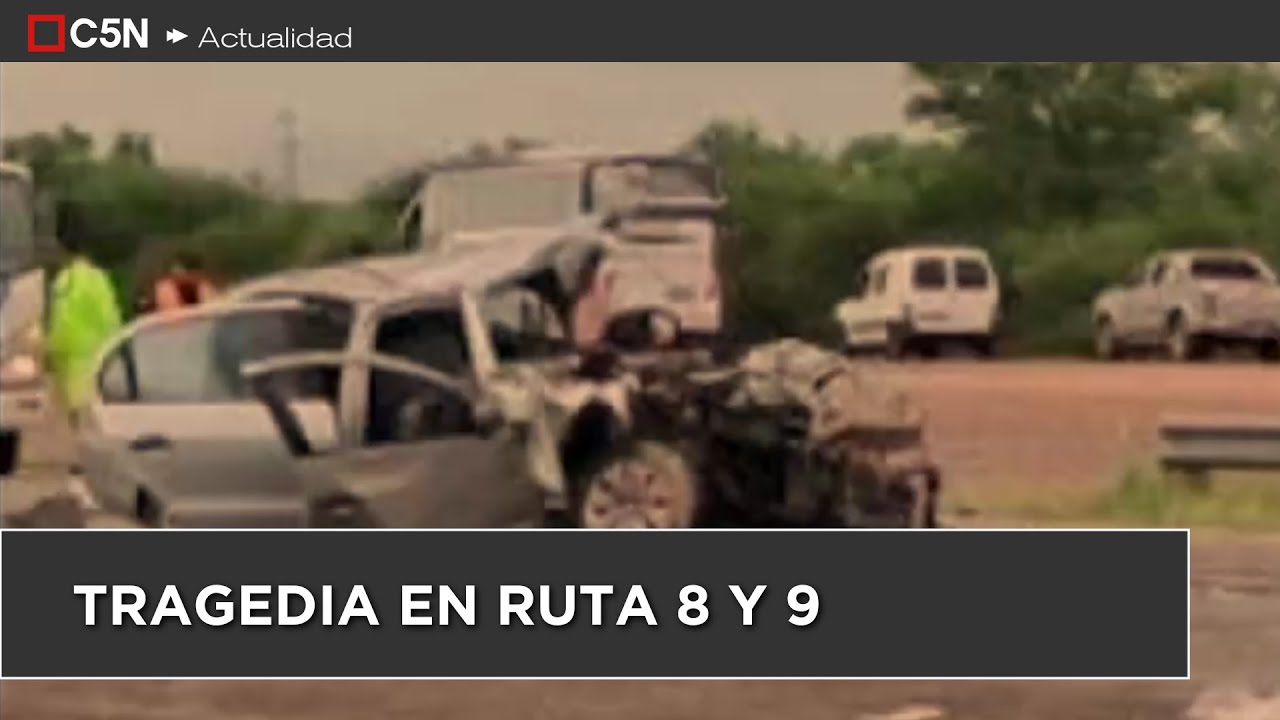 BRUTAL CHOQUE en RUTA 8 y 9: SEIS PERSONAS perdieron la vida - YouTube