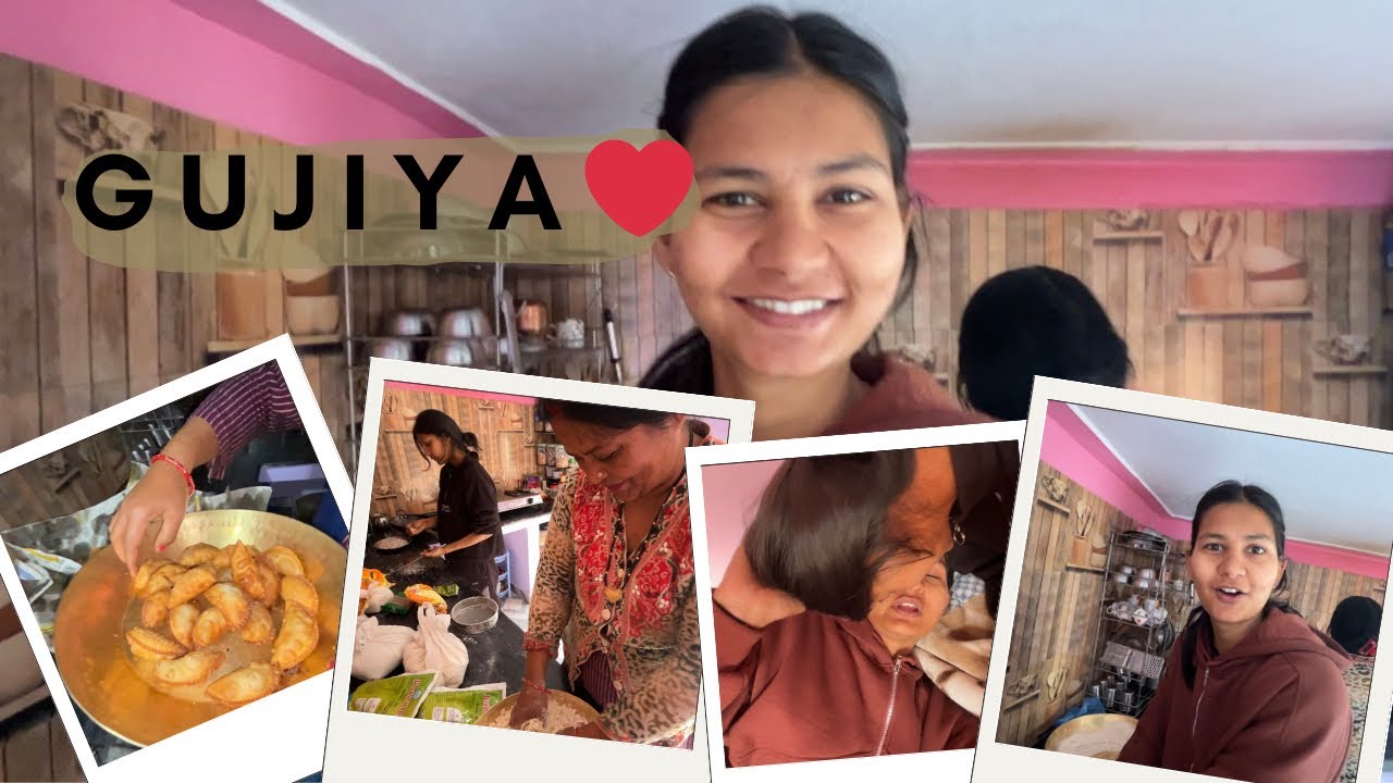 Finally gujiya bana hi li🤤|| Gau ke bnayi❤️|| like share and subscribe 🫶🏼✌🏼
