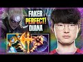 FAKER PERFECT GAME WITH DIANA! - T1 Faker Plays Diana JUNGLE vs Lee Sin! | Season 2022